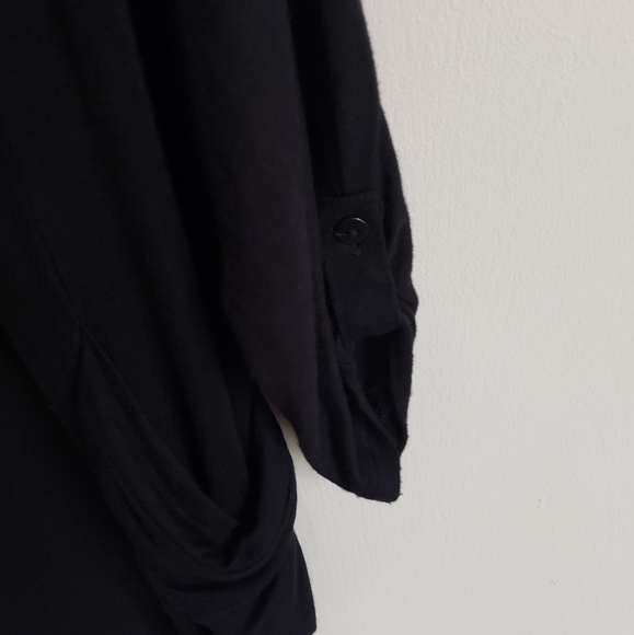 🎟Black 3/4 Button Up Sleeve Cardigan - Picture 6 of 7